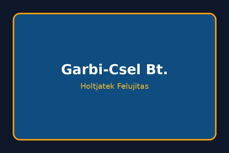 Holtjáték vizsgáló felújítás