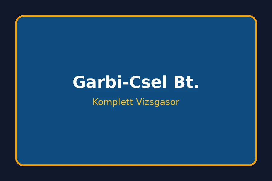 Komplett felújított műszaki vizsgasor